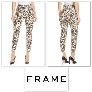 FRAME DENIM Leopard Ali Ultra High Rise Cigarette
